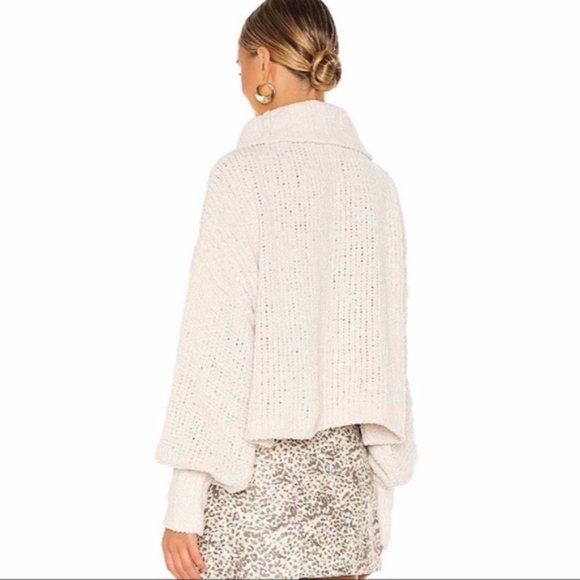 FREE PEOPLE Be Yours Cowl Neck Sweater - Vanilla Bean - NWT - Picture 3 of 6